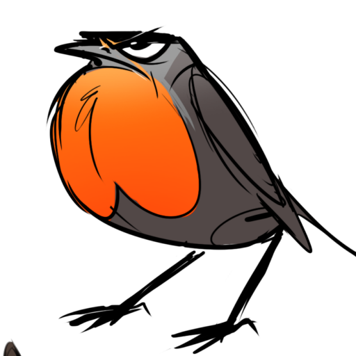 Robin Bird 2D Icon